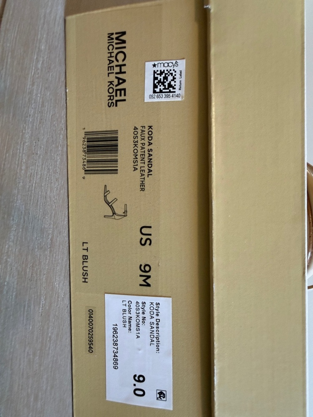 Michael Kors Beige Patent Ankle-Strap Sandals - Picture 5 of 5